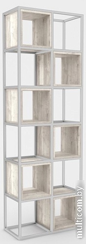 Стеллаж Hype Mebel Грос-2 70x175 (белый/древесина белая)