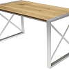 Кухонный стол Buro7 Лофт 150 (классика, дуб натуральный/серебро)