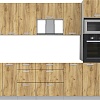Готовая кухня Интерлиния Мила Лайт 2.6 ВТ без столешницы (дуб золотой/дуб золотой)