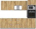 Готовая кухня Интерлиния Мила Лайт 2.6 ВТ без столешницы (дуб золотой/дуб золотой)