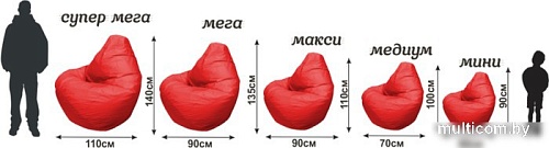 Кресло-мешок Flagman Груша Макси Г2.1-321 (коричневый/зелёный)