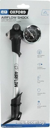 Насос ручной велосипедный Oxford Airflow Shock Pump With Gauge PU770
