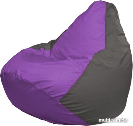 Кресло-мешок Flagman Груша Макси Г2.1-103 (серый темный/сиреневый)