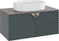 Runo Тумба под умывальник Андорра 70 (подвесная, графит/дуб коньячный)