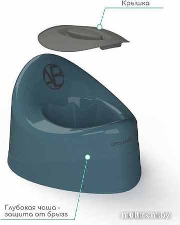 Детский горшок Amarobaby Fort AB221102F/18 (бирюзовый)