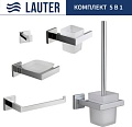 Набор аксессуаров для ванной Lauter 21SH71061 + 21SH71051 + 21SH71071 + 21SH71091 + 21SH71111 (Chrome, 5 предметов)