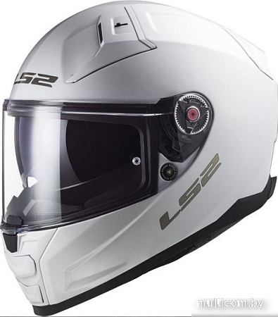 Мотошлем LS2 FF811 Vector Ii Solid (M, белый глянцевый)