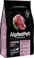 Сухой корм для собак AlphaPet Superpremium Junior с говядиной и рисом 12 кг