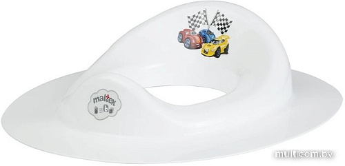 Детская накладка на унитаз Maltex Машинки 5696 (белый)