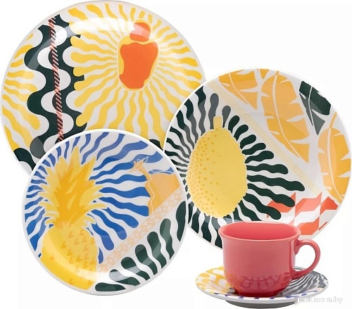 Чашка с блюдцем Oxford Floreal Salada Tropical 126967 J071-6845