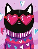 Алмазная мозаика Феникс+ Кот в очках 70791