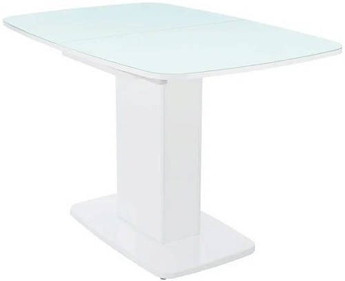 Обеденный стол Leset Денвер 1Р (белый/стекло белое)