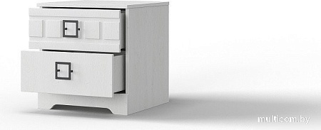 Тумба КМК Мебель 2Я Римини 0989.2 (белый текстурный/дуб полярный)