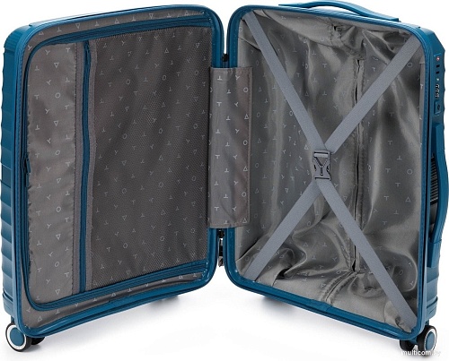 Чемодан-спиннер Torber Nevo T2207S (синий)