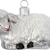 Елочная игрушка Inge's Christmas Figural Glass Ornaments. Овечка лежащая 64861H120
