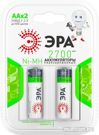 Аккумуляторы ЭРА AA 2700 mAh 2 шт. HR6-2BL