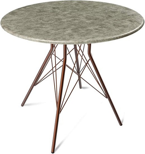 Кухонный стол Sheffilton SHT-TU2-1/МДФ 80 (лофт медь/медный металлик)