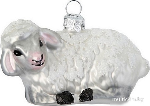 Елочная игрушка Inge's Christmas Figural Glass Ornaments. Овечка лежащая 64861H120
