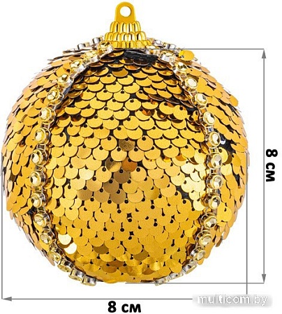 Елочная игрушка Elan Gallery Золотые пайетки 970104 (золотистый)