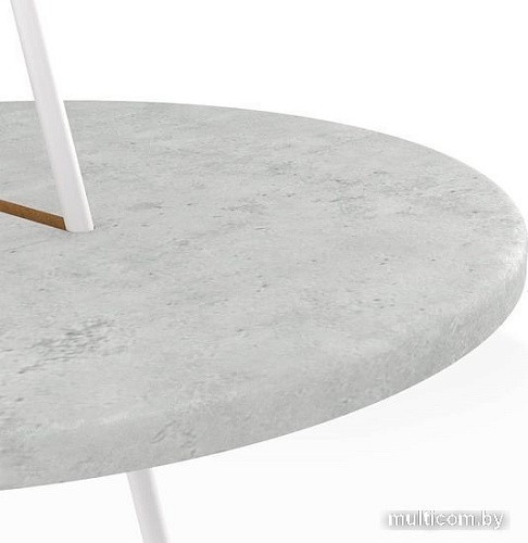 Журнальный столик Sheffilton SHT-CT36 (морская галька/белый муар)