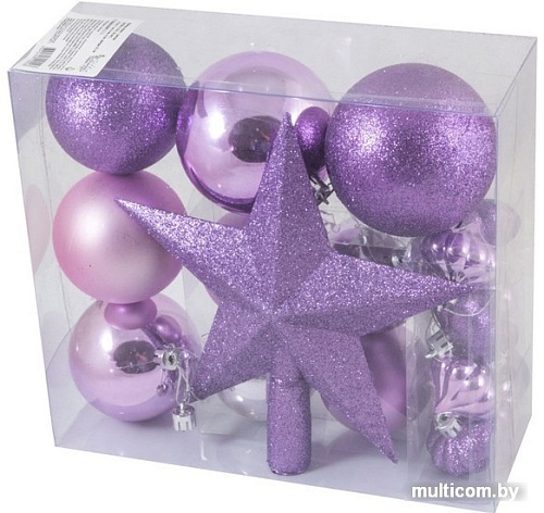Елочные игрушки Волшебная страна SYCB17-519 18 шт (сиреневый)