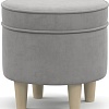 Пуфик Нижегородмебель Лора ТП 328 (ультра дав серебристый серый)