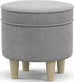Пуфик Нижегородмебель Лора ТП 328 (ультра дав серебристый серый)