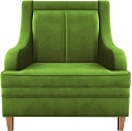 Интерьерное кресло Brioli Луи (велюр, B26 зеленый/светлые ножки)