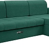Диван Сириус Лидер-13 с оттоманкой НПБ 285x165 (Eva 30 велюр зеленый)