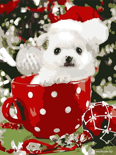 Рыжий кот Новогодний щеночек Х-7526