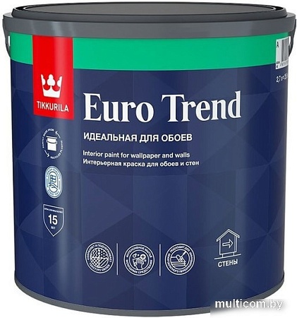 Краска Tikkurila Euro Trend 3 0.9 л (база А, матовая)