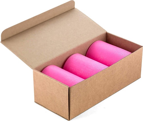 Набор свечей Мелт 100 мм (3 шт, розовый)