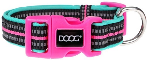 Ошейник Doog Neon Rin Tin Tin COLTIN-S (черный/розовый)