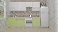 Кухня ВерсоМебель ЭкоЛайт-5 2.4 (белый/нежно-зеленый)