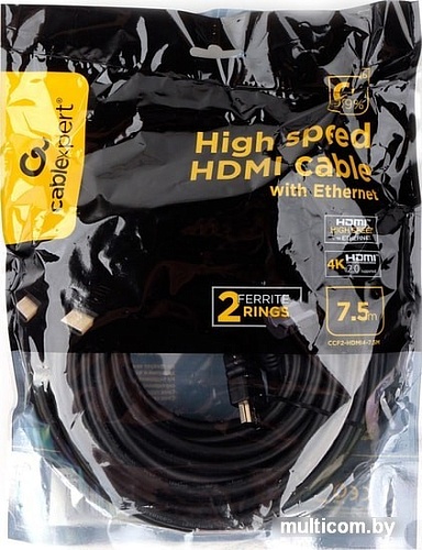Кабель Gembird CCF2-HDMI4-7.5M (7.5 м, черный)
