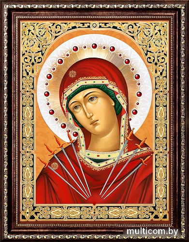 Алмазная мозаика Алмазная Живопись Икона Семистрельная АЖ-1842
