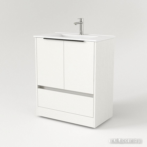 Дабер Тумба под умывальник 017 WeltWasser Deilbach 7517-70 Т17.7W.0.5Ч (белый древесный/ручка черная)