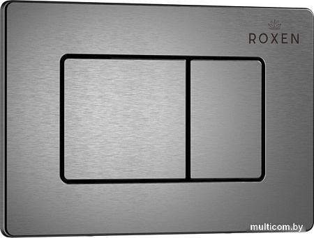 Унитаз подвесной Roxen Boro One Rimless 6 в 1 StounFix Slim 621774 (оружейная сталь/металл)