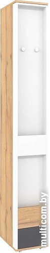 Шкаф-пенал Глазов Лойс 85 (дуб золотой/белый/графит)