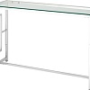 Консольный стол Stool Group Бруклин 120x40 (прозрачное стекло/сталь серебристый)