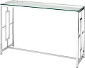 Консольный стол Stool Group Бруклин 120x40 (прозрачное стекло/сталь серебристый)