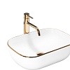 Умывальник Rea Belinda (белый матовый/золотистый)
