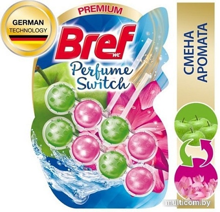 Средство для унитаза Bref Perfume Switch Цветущая яблоня и Лотос 2х50 г
