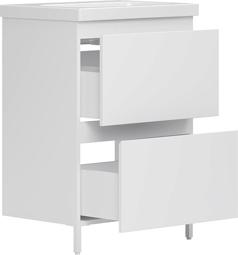 Belux Тумба под умывальник Эридан Н 60-02 (1, белый глянцевый)