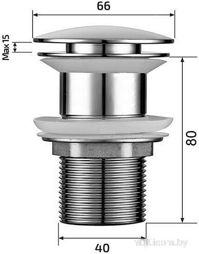 Донный клапан Roxen PD02BN без перелива