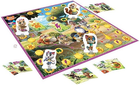 Детская настольная игра Звезда 44 котенка. Счастливый клевер
