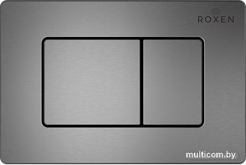 Унитаз подвесной Roxen Simple Compact в комплекте с инсталляцией StounFix Slim 6 в 1 954681 (кнопка: оружейная сталь)