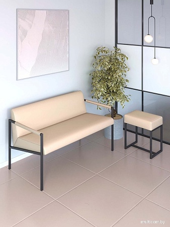 Пуфик Mio Tesoro Юнта (экокожа/кремовый)