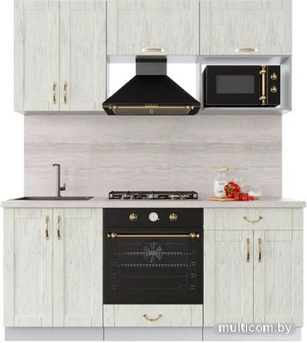 Готовая кухня Интерлиния Мила Крафт 1.8 (дуб снежный)