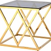 Журнальный столик Stool Group Инсигния 55x55 EET-026-TG-SK (стекло smoke/сталь золото)